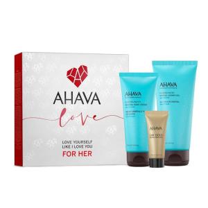 imageAHAVA Kit For Her Includes SeaKissed Mineral Hand Cream SeaKissed Shower Gel and 24K Gold Mineral Mud Mask